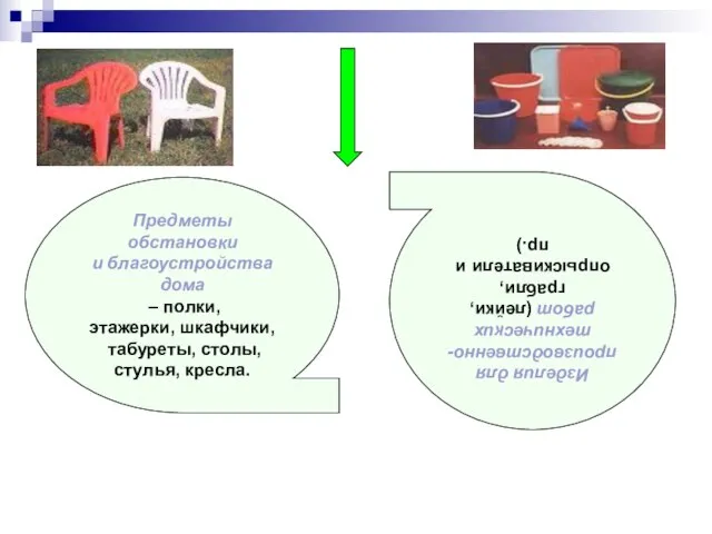 Предметы обстановки и благоустройства дома – полки, этажерки, шкафчики, табуреты, столы,