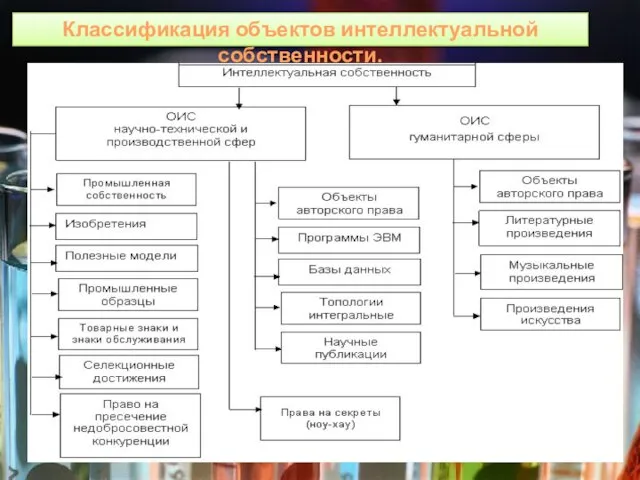 Классификация объектов интеллектуальной собственности.