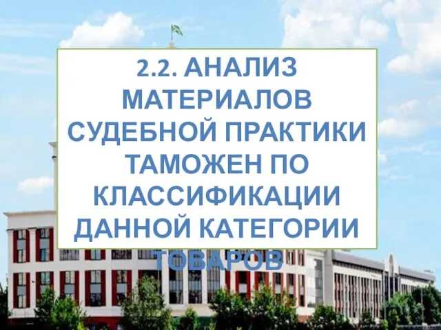 2.2. Анализ материалов судебной практики таможен по классификации данной категории товаров