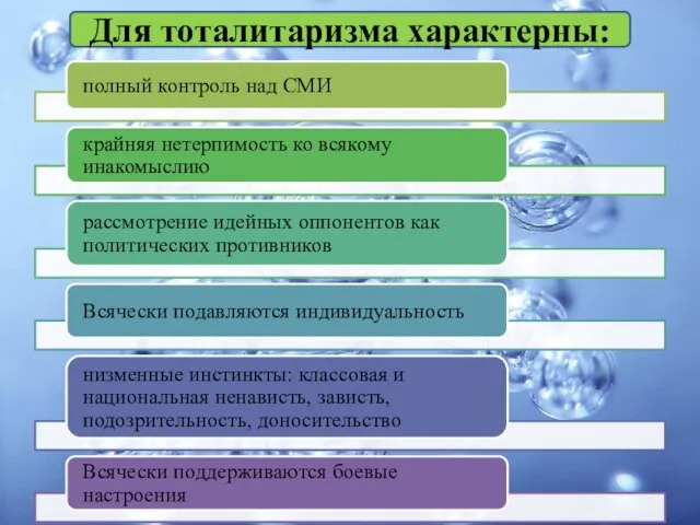 Для тоталитаризма характерны: