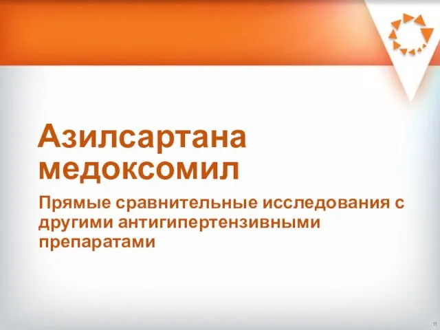 Азилсартана медоксомил Прямые сравнительные исследования с другими антигипертензивными препаратами