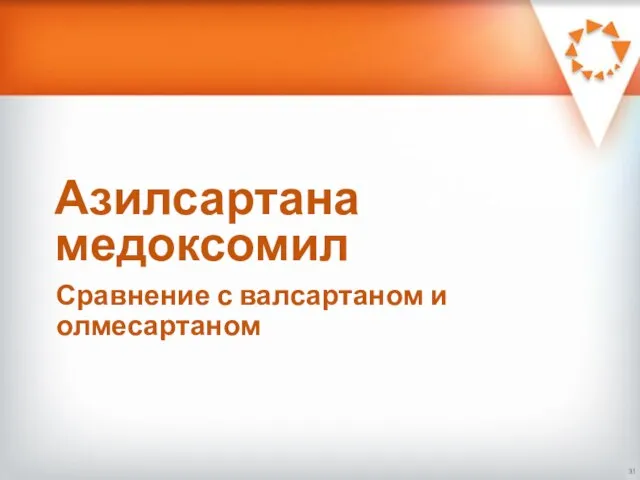 Азилсартана медоксомил Сравнение с валсартаном и олмесартаном