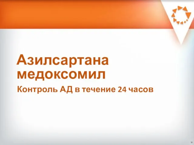 Азилсартана медоксомил Контроль АД в течение 24 часов