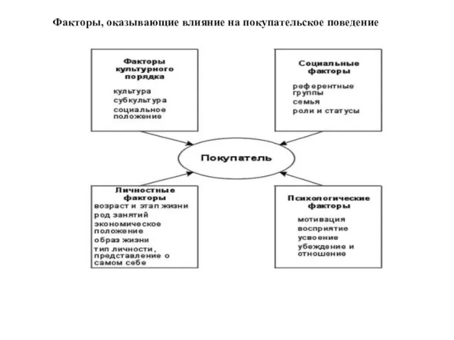 Факторы, оказывающие влияние на покупательское поведение