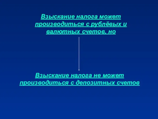 Взыскание налога может производиться с рублёвых и валютных счетов, но Взыскание