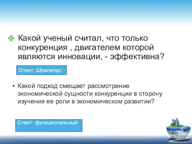 Какой ученый считал, что только конкуренция , двигателем которой являются инновации,