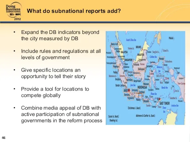 Expand the DB indicators beyond the city measured by DB Include