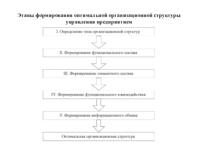 Этапы формирования оптимальной организационной структуры управления предприятием