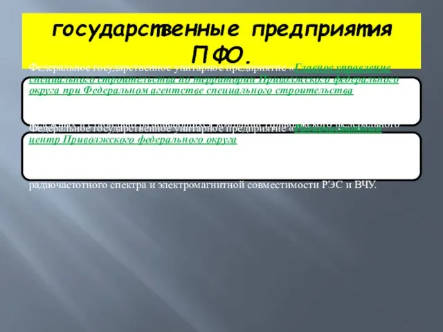 государственные предприятия ПФО.