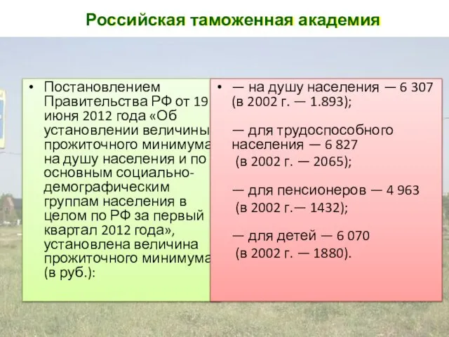 Российская таможенная академия Постановлением Правительства РФ от 19 июня 2012 года