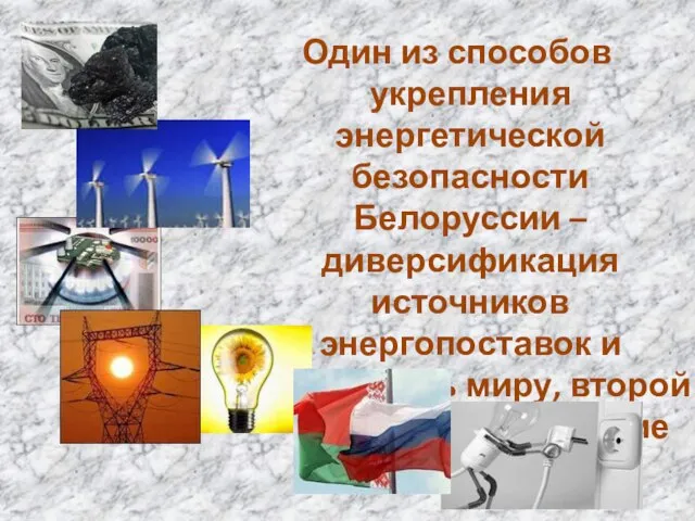 Один из способов укрепления энергетической безопасности Белоруссии – диверсификация источников энергопоставок