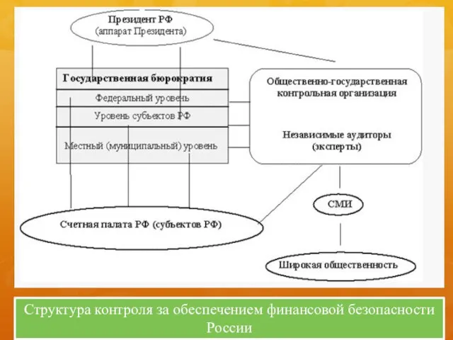 Структура контроля за обеспечением финансовой безопасности России