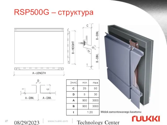 Technology Center 08/29/2023 RSP500G – структура