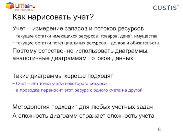 Как нарисовать учет? Учет – измерение запасов и потоков ресурсов текущие