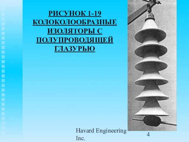 Havard Engineering Inc. РИСУНОК 1-19 КОЛОКОЛООБРАЗНЫЕ ИЗОЛЯТОРЫ С ПОЛУПРОВОДЯЩЕЙ ГЛАЗУРЬЮ