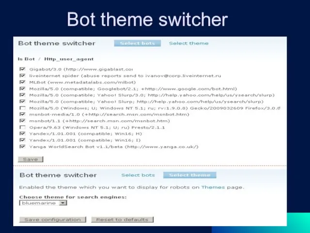 Bot theme switcher