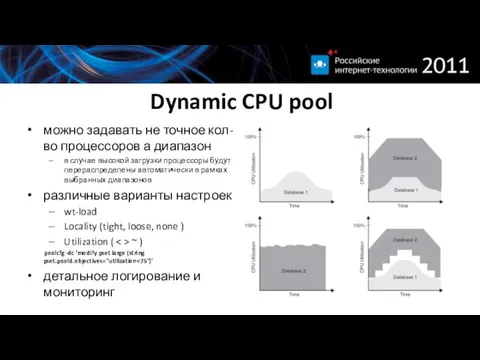 Dynamic CPU pool можно задавать не точное кол-во процессоров а диапазон