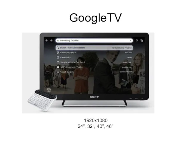 GoogleTV 1920x1080 24”, 32”, 40”, 46”