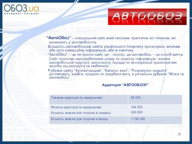 “АвтоОбоз” – спеціальний сайт який охоплює практично всі питання, які виникають