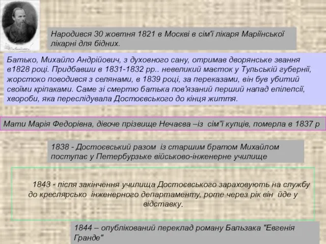 Народився 30 жовтня 1821 в Москві в сім'ї лікаря Маріїнської лікарні