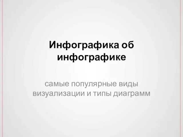 Инфографика об инфографике самые популярные виды визуализации и типы диаграмм