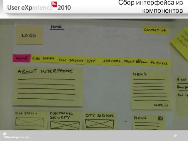 Сбор интерфейса из компонентов