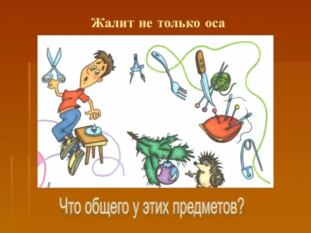 Жалит не только оса Что общего у этих предметов?