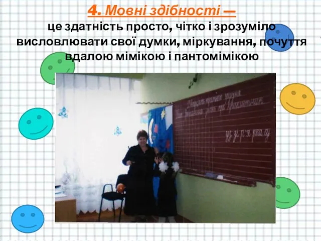 4. Мовні здібності — це здатність просто, чітко і зрозуміло висловлювати