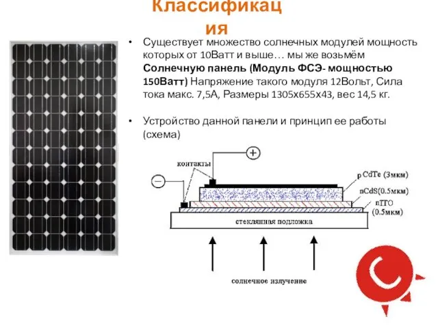 Существует множество солнечных модулей мощность которых от 10Ватт и выше… мы