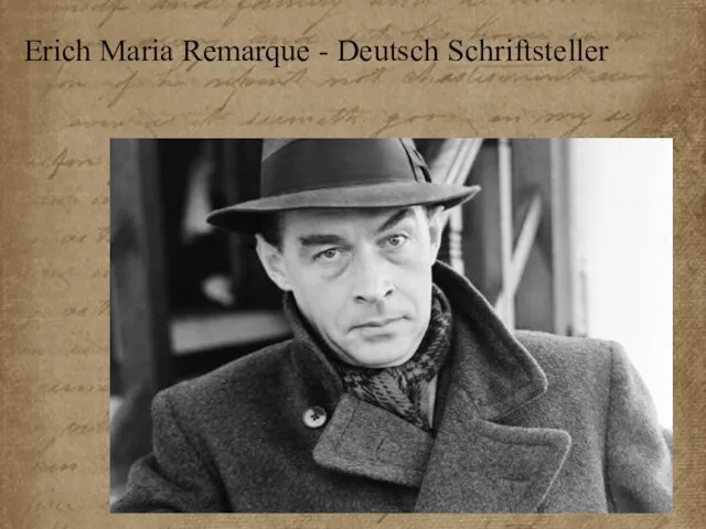 Erich Maria Remarque - Deutsch Schriftsteller