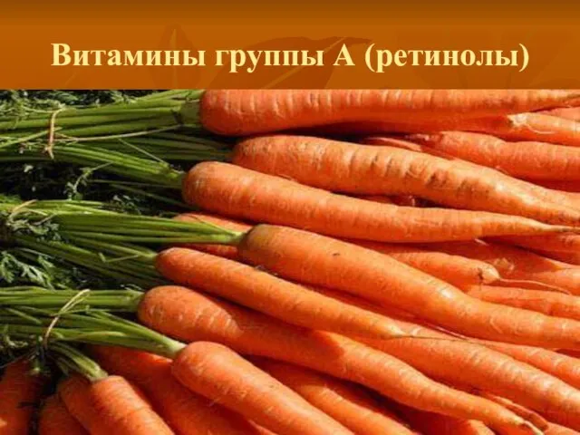 Витамины группы А (ретинолы)