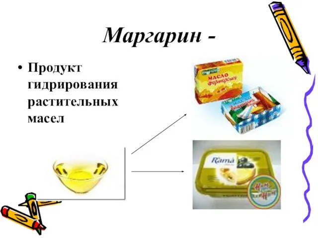 Маргарин - Продукт гидрирования растительных масел