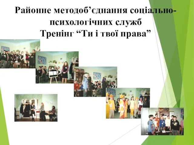 Районне методоб’єднання соціально-психологічних служб Тренінг “Ти і твої права”