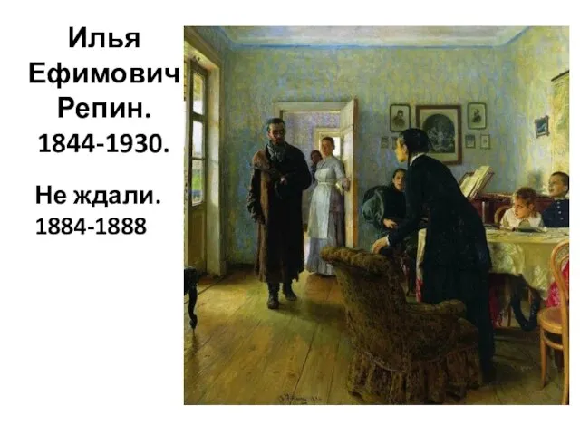 Илья Ефимович Репин. 1844-1930. Не ждали. 1884-1888