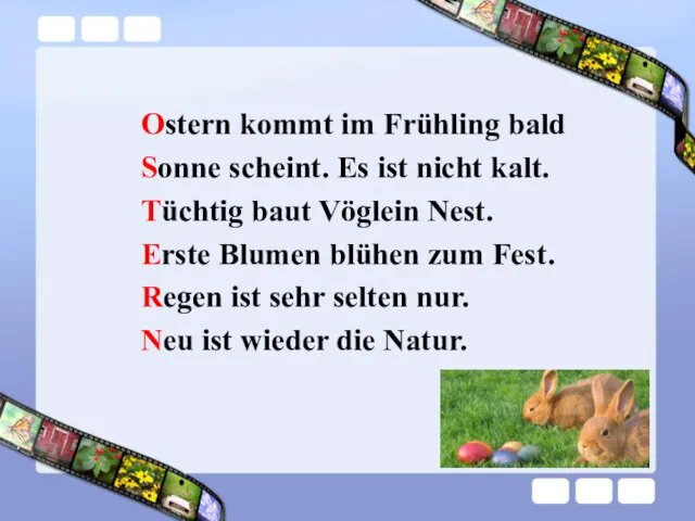 Ostern kommt im Frühling bald Sonne scheint. Es ist nicht kalt.