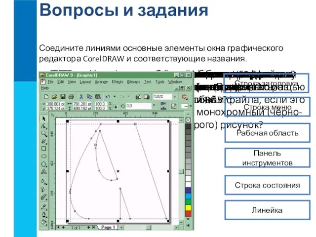 Для чего предназначены графические редакторы? Вопросы и задания Перечислите основные элементы