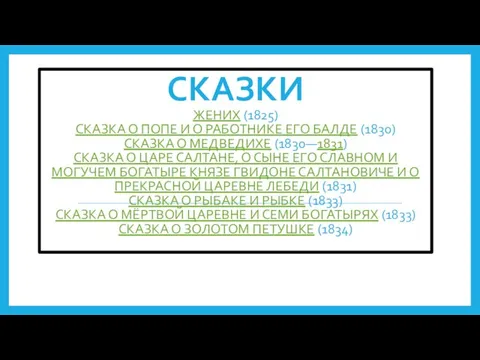 Сказки Жених (1825) Сказка о попе и о работнике его Балде