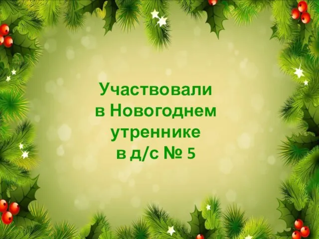 Участвовали в Новогоднем утреннике в д/с № 5