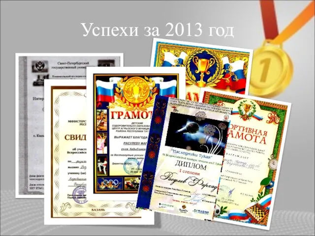 Успехи за 2013 год