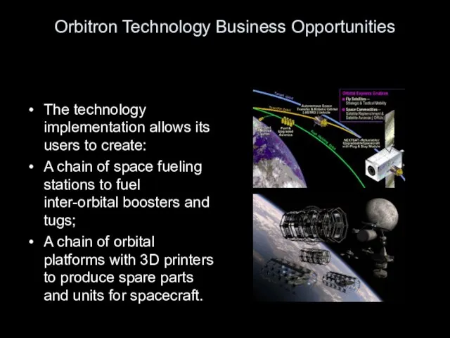 Orbitron Technology Business Opportunities The technology implementation allows its users to