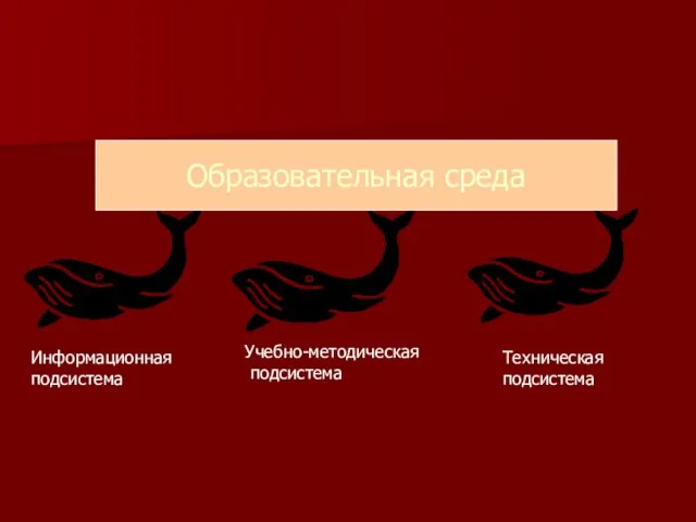 Образовательная среда Информационная подсистема Техническая подсистема Учебно-методическая подсистема