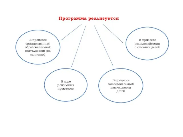 Программа реализуется В процессе организованной образовательной деятельности (на занятиях) В процессе