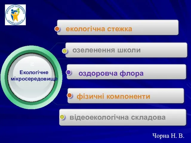 екологічна стежка озеленення школи оздоровча флора фізичні компоненти відеоекологічна складова Екологічне мікросередовище Чорна Н. В.