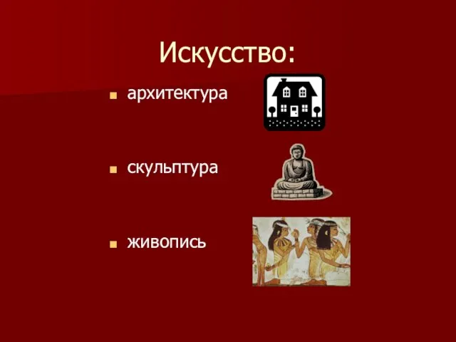 Искусство: архитектура скульптура живопись