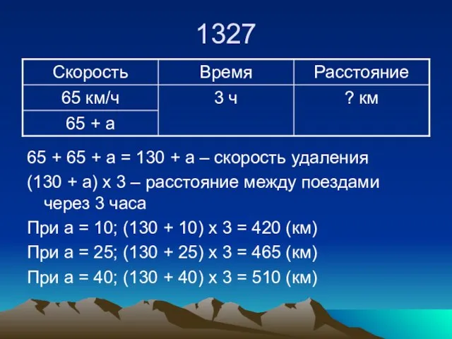 1327 65 + 65 + а = 130 + а –