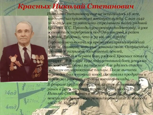 Красных Николай Степанович Николаю Степановичу еще не исполнилось 18 лет, когда