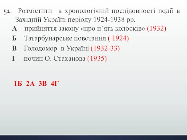 Розмістити в хронологічній послідовності події в Західній Україні періоду 1924-1938 рр.