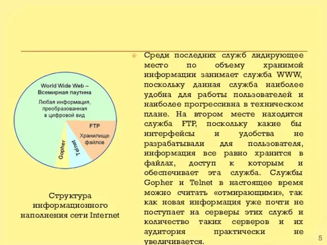 Среди последних служб лидирующее место по объему хранимой информации занимает служба