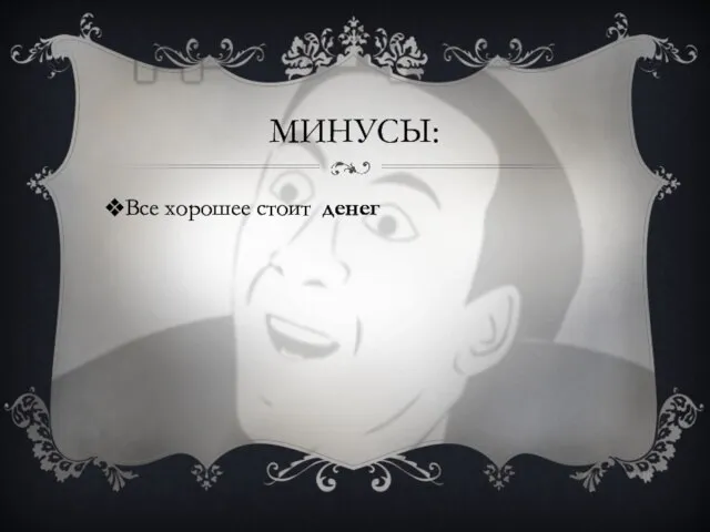 Минусы: Все хорошее стоит денег