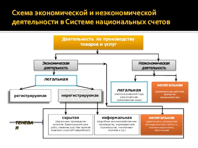 регистрируемая Схема экономической и неэкономической деятельности в Системе национальных счетов